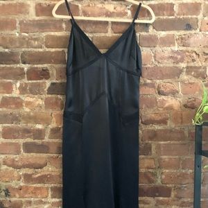 Black silk Vera Wang dress